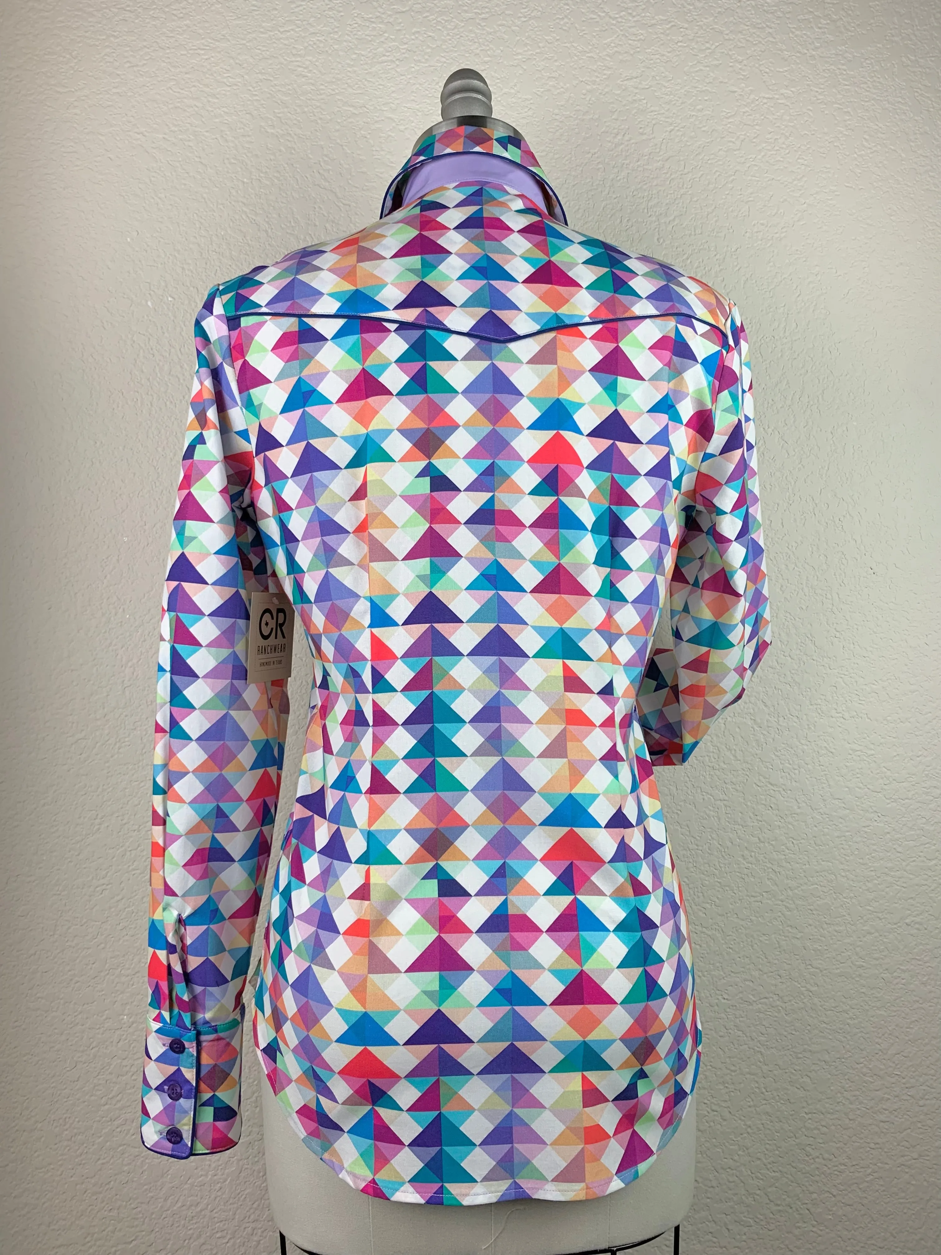 CR Tradition Colorful Geometric Triangles White