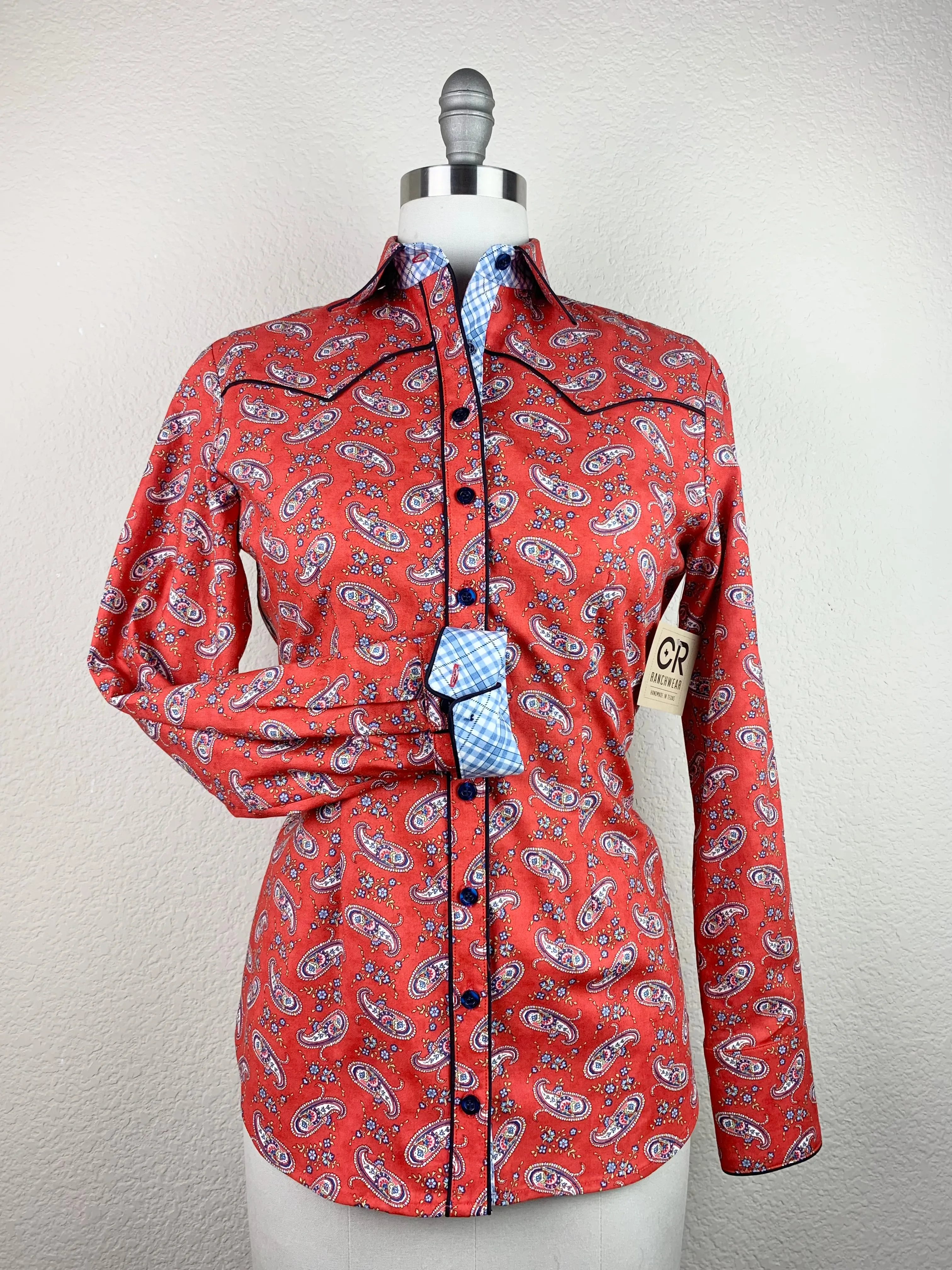 CR Western Pro Red Howdy Paisley - FINAL SALE