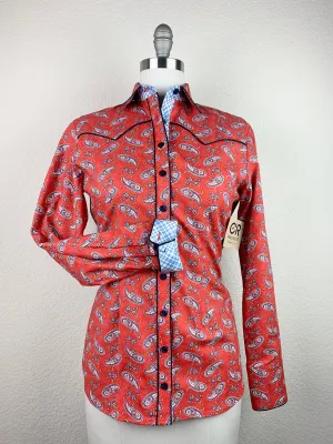 CR Western Pro Red Howdy Paisley - FINAL SALE