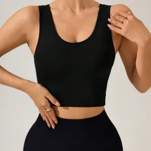 Crisscross Cropped Active Tank