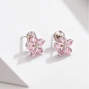 Crystal Sakura Petals Earrings
