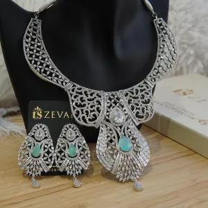 Cubic Zirconia Designer Necklace Set