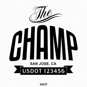 Custom Company Name Truck Decal, 2 Pack