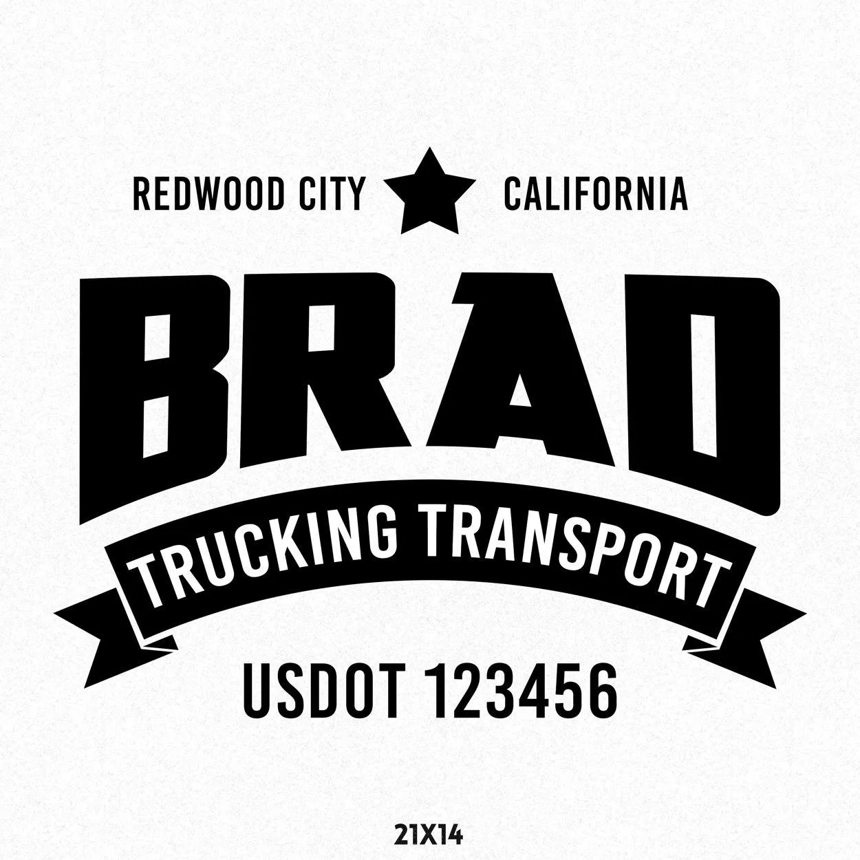 Custom Company Name Truck Decal, 2 Pack