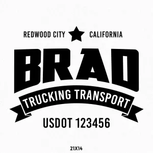 Custom Company Name Truck Decal, 2 Pack