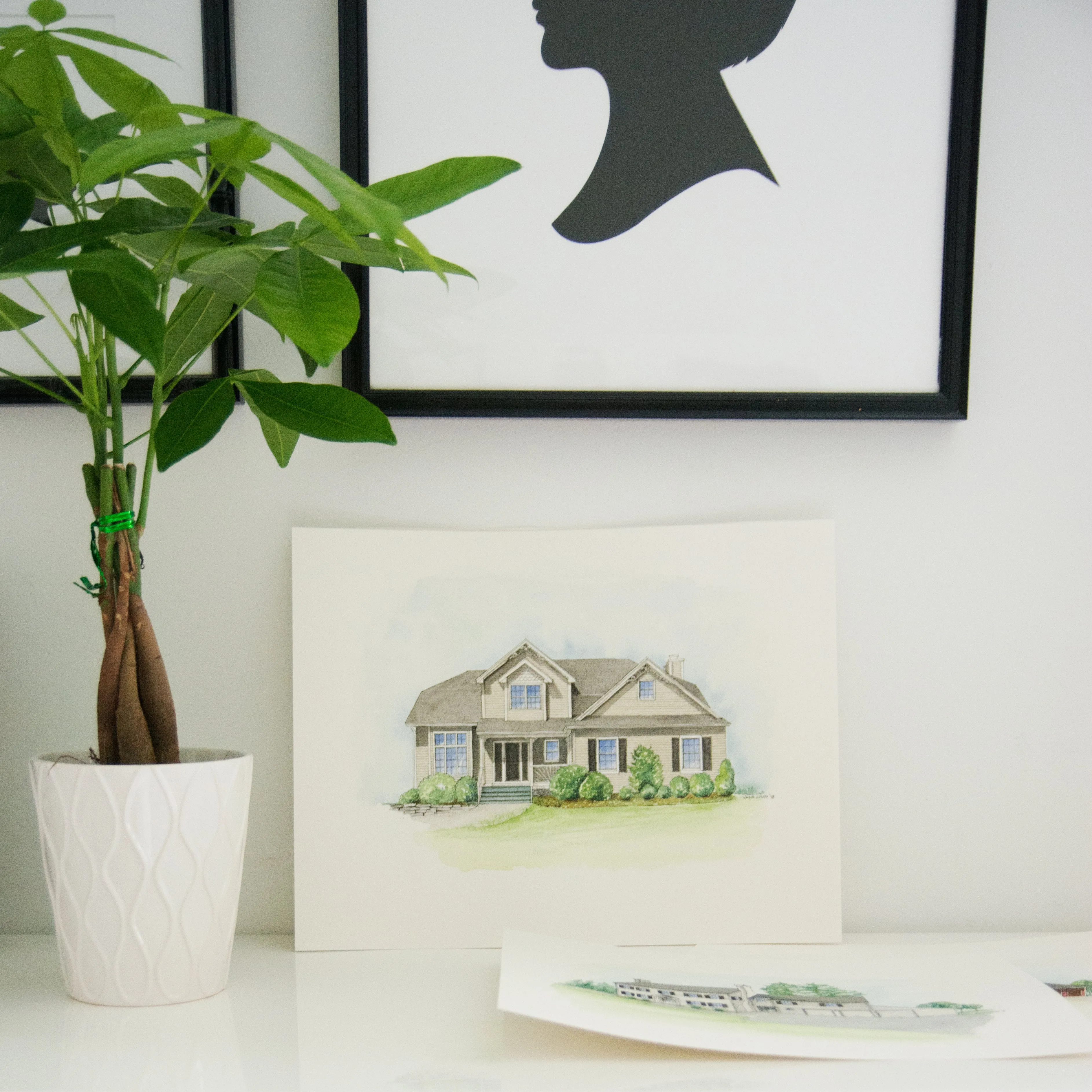Custom House Illustration - Watercolor