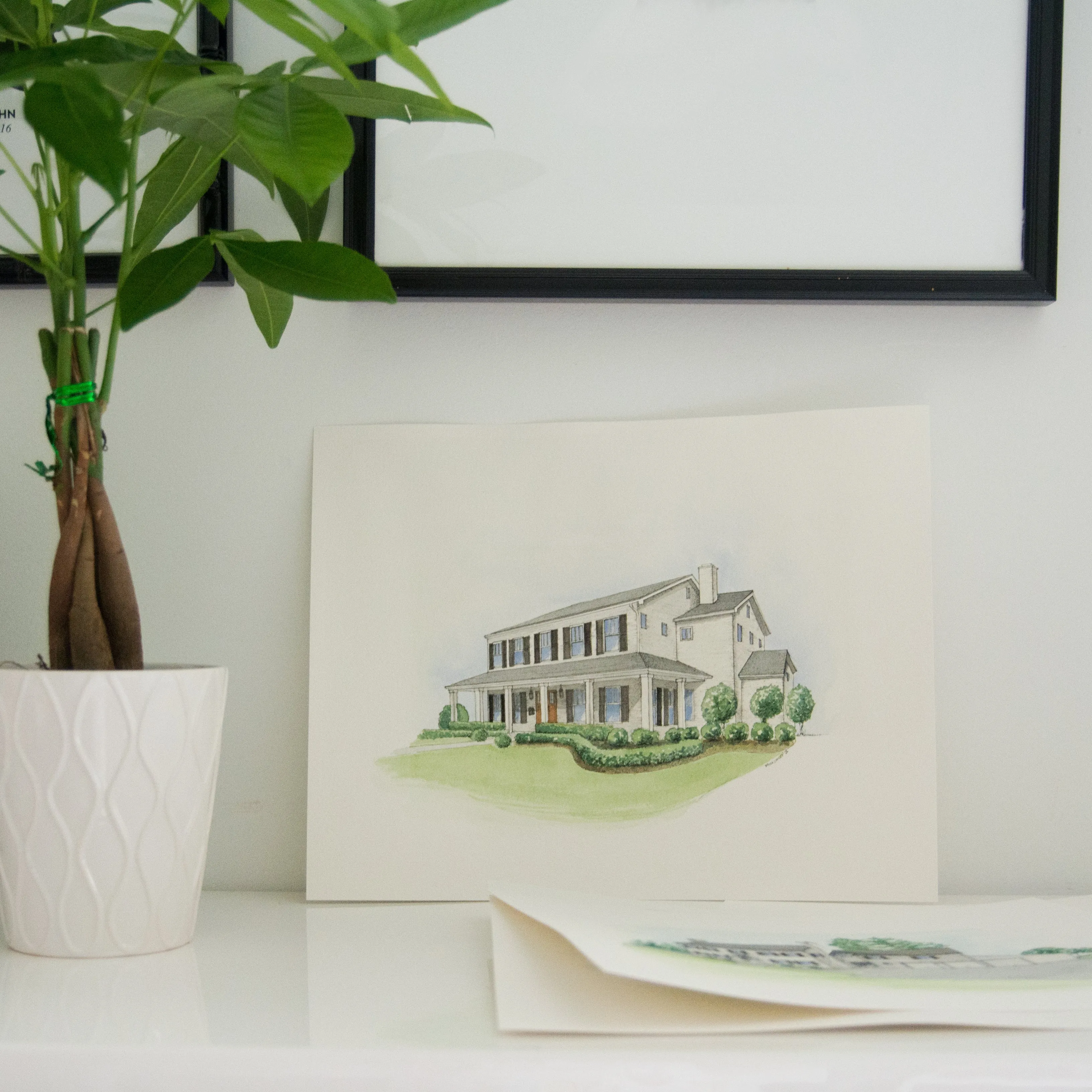 Custom House Illustration - Watercolor