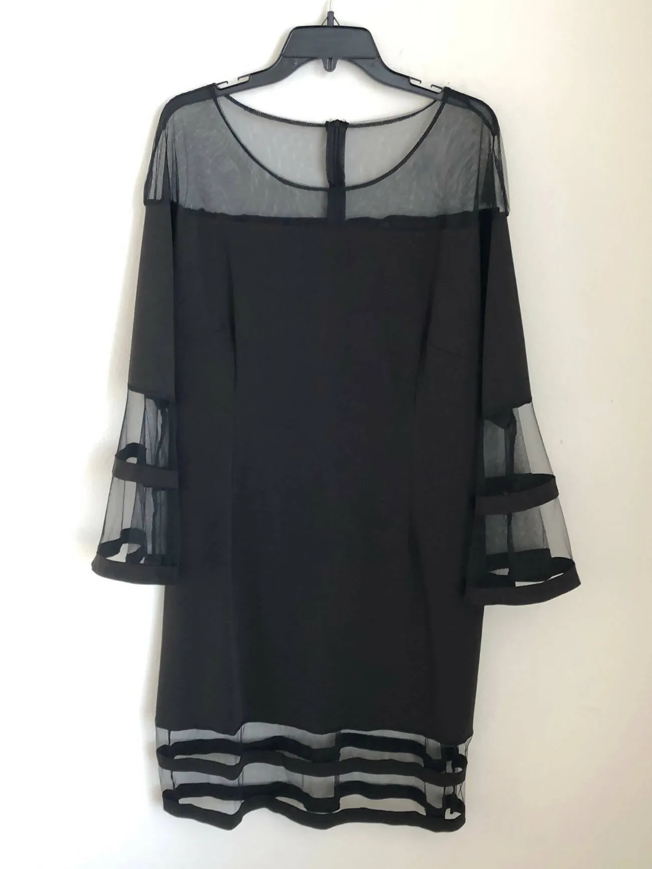 Cute see through bell sleeve dress