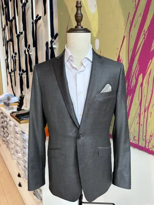 Dark Gray Sharkskin Luxury Suit Coat