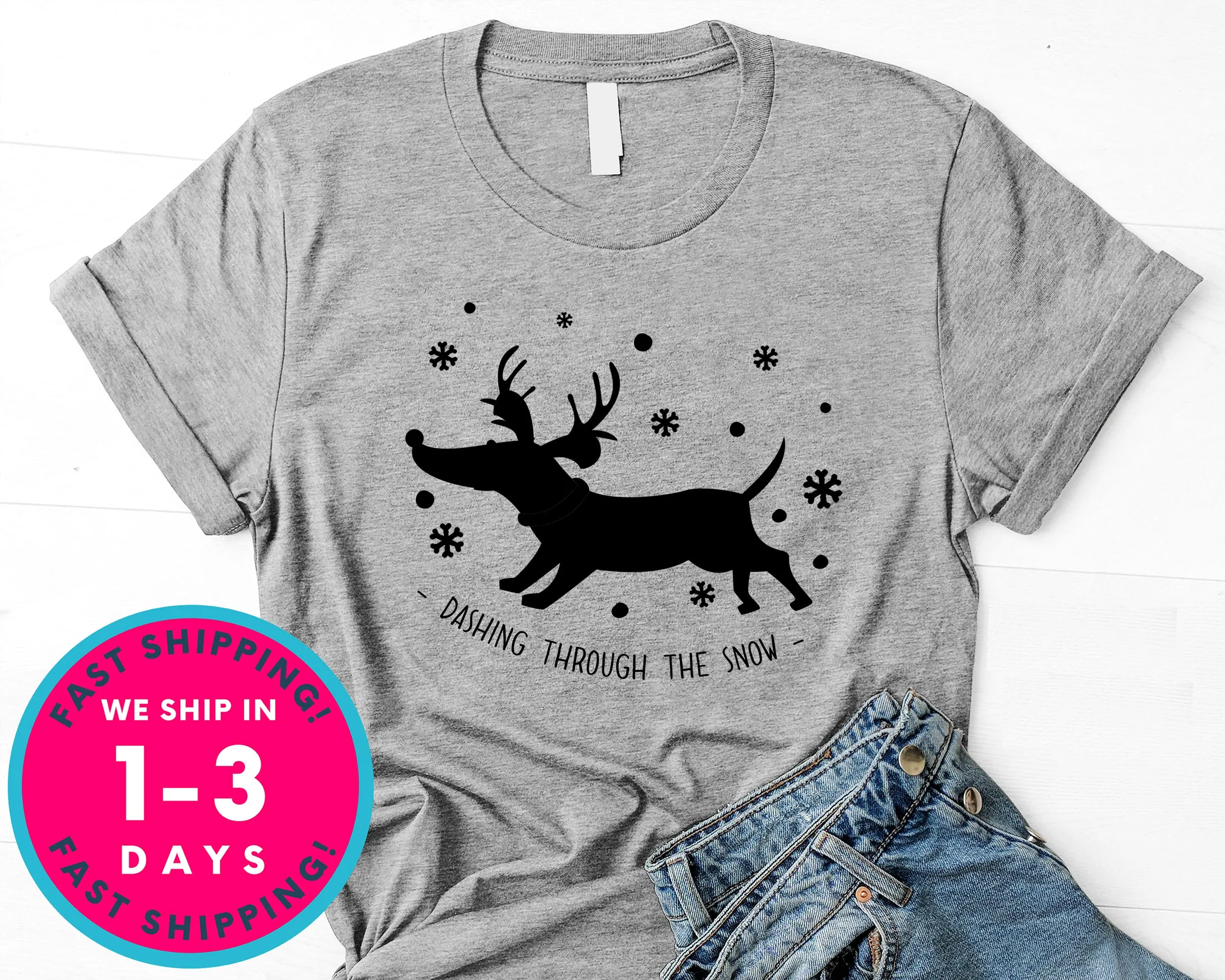 Dashing Through The Snow T-Shirt - Christmas Shirt