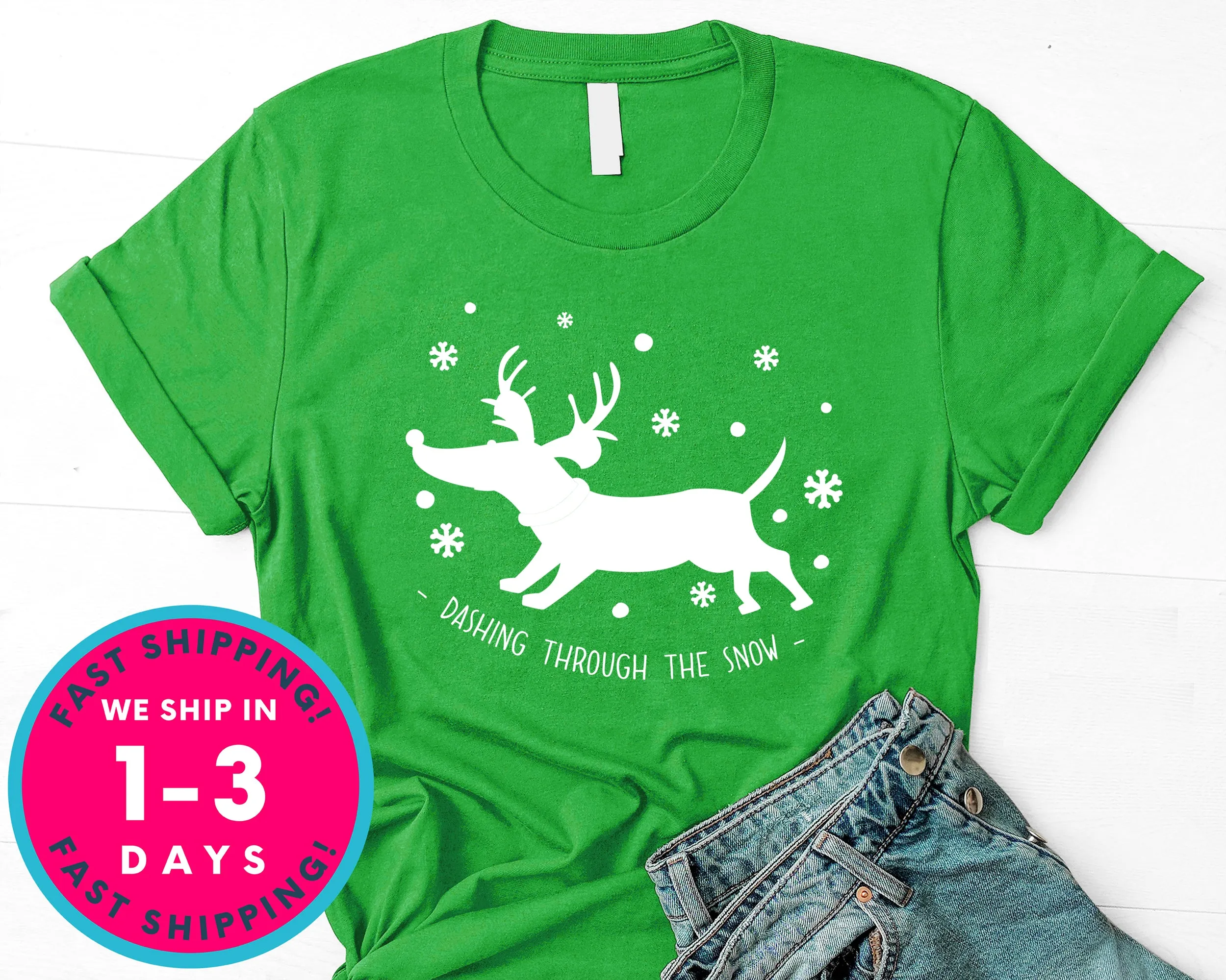 Dashing Through The Snow T-Shirt - Christmas Shirt