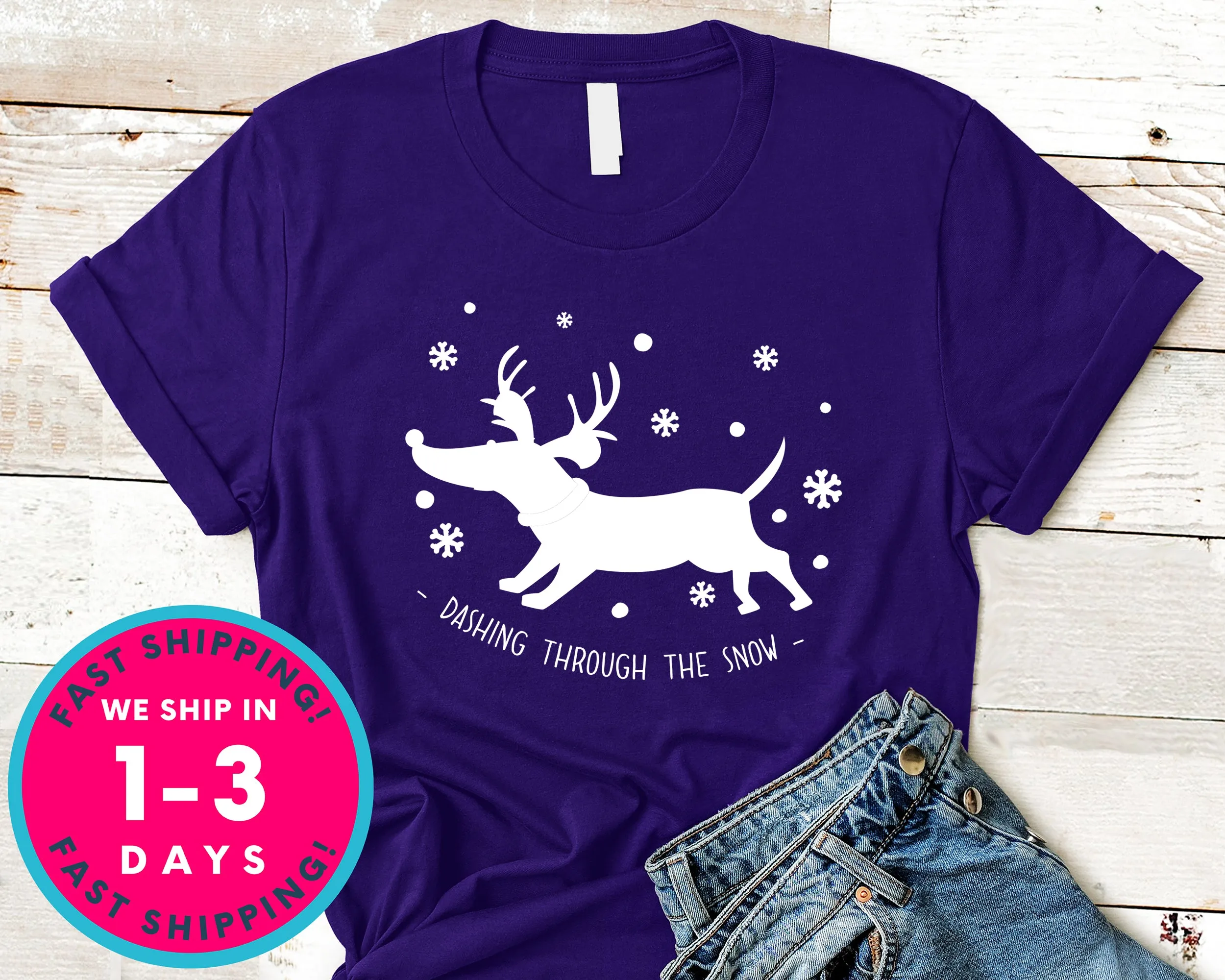 Dashing Through The Snow T-Shirt - Christmas Shirt