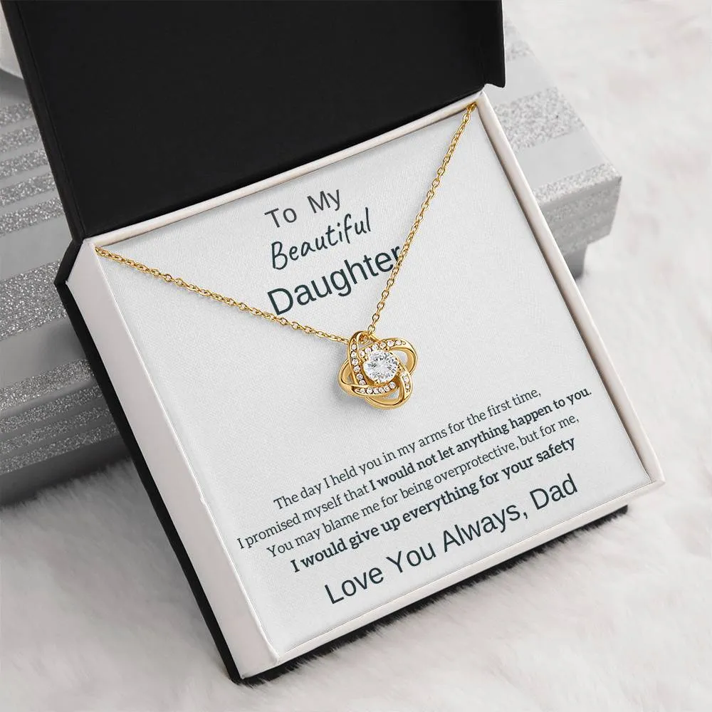 Daughter Necklace Gift from Dad, Gift From Dad, Daughter Gift, Daughter Necklace, 14k White Gold , Top Gift for Daughter