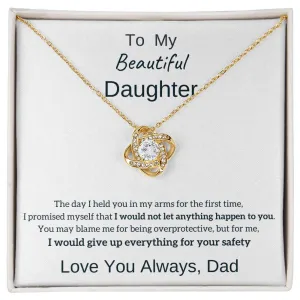Daughter Necklace Gift from Dad, Gift From Dad, Daughter Gift, Daughter Necklace, 14k White Gold , Top Gift for Daughter