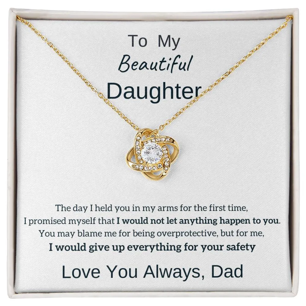 Daughter Necklace Gift from Dad, Gift From Dad, Daughter Gift, Daughter Necklace, 14k White Gold , Top Gift for Daughter