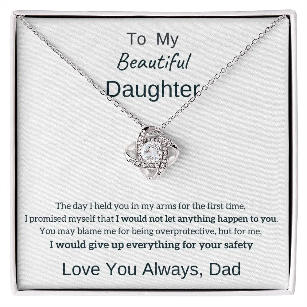 Daughter Necklace Gift from Dad, Gift From Dad, Daughter Gift, Daughter Necklace, 14k White Gold , Top Gift for Daughter
