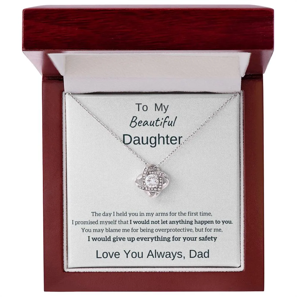 Daughter Necklace Gift from Dad, Gift From Dad, Daughter Gift, Daughter Necklace, 14k White Gold , Top Gift for Daughter