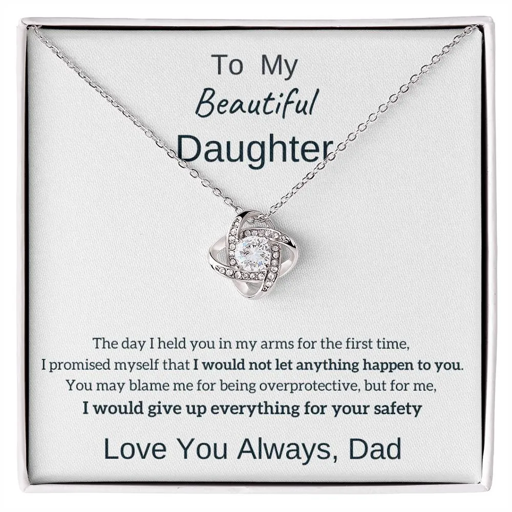 Daughter Necklace Gift from Dad, Gift From Dad, Daughter Gift, Daughter Necklace, 14k White Gold , Top Gift for Daughter