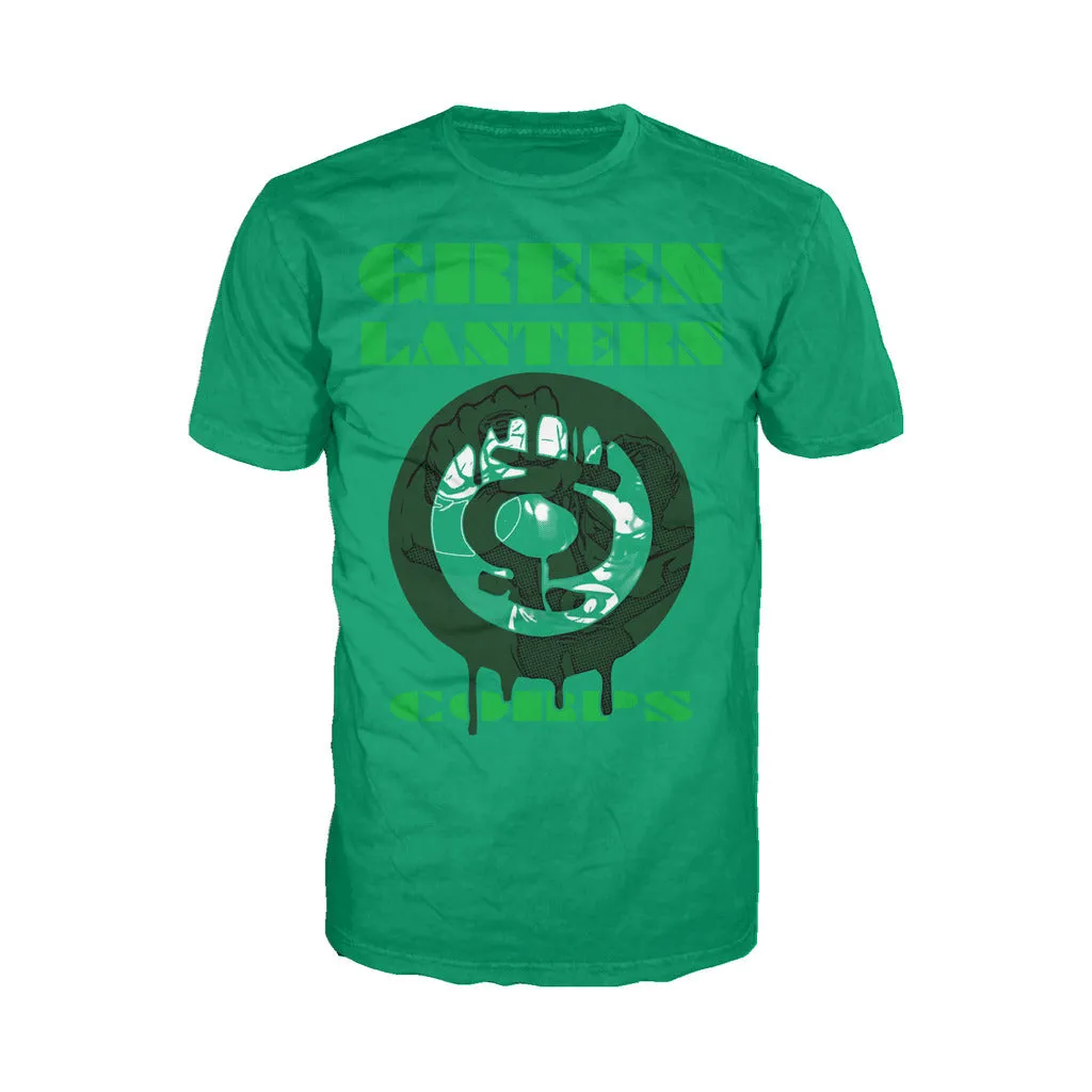 DC Comics Green Lantern Corps Graff Official Men's T-shirt (Green)