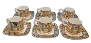Designer 4 Turkish Coffee set 6pc  (T3)