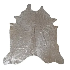 Designer Acid Washed Hide Rug - Silver
