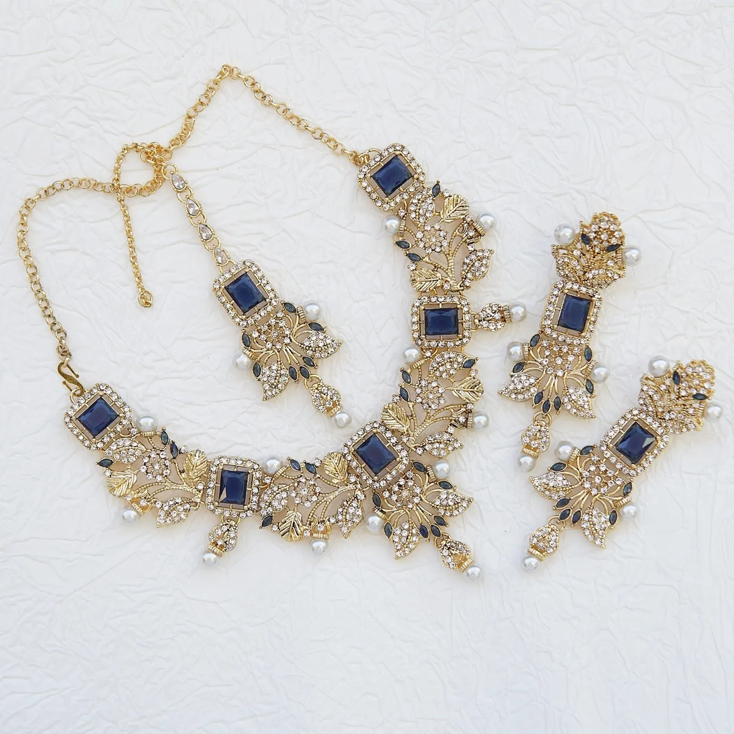 Designer Copper Haseen Necklace Set