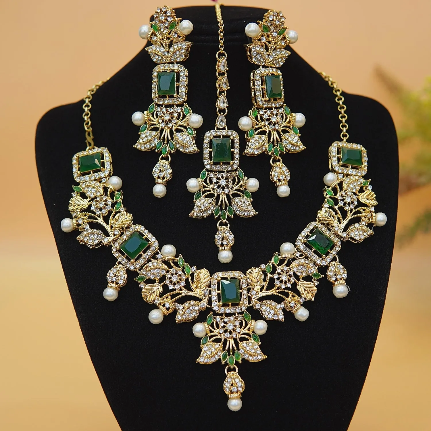 Designer Copper Haseen Necklace Set
