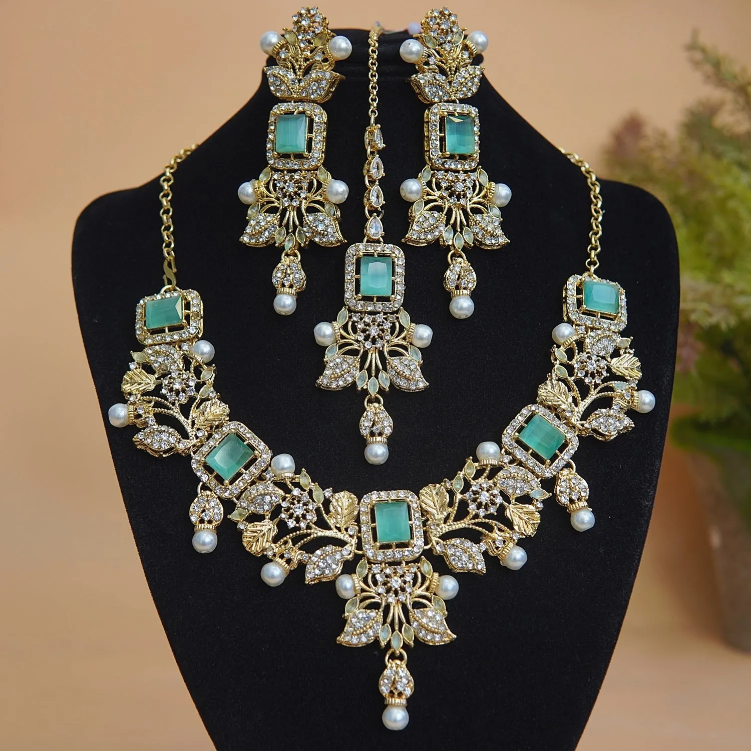 Designer Copper Haseen Necklace Set