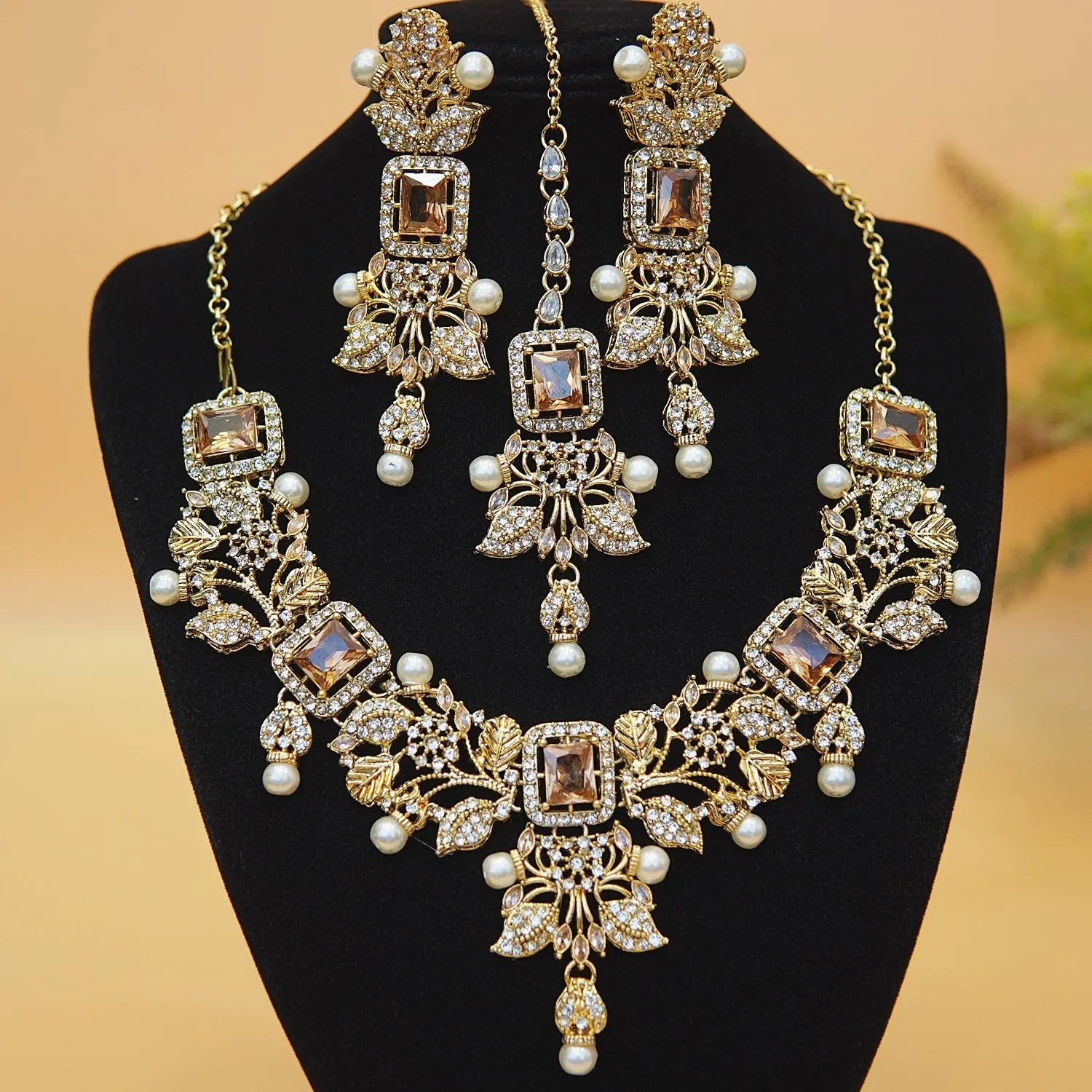 Designer Copper Haseen Necklace Set