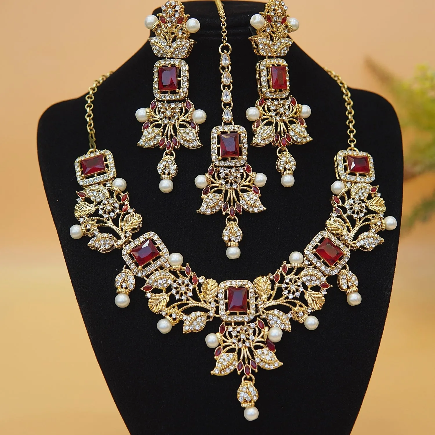 Designer Copper Haseen Necklace Set