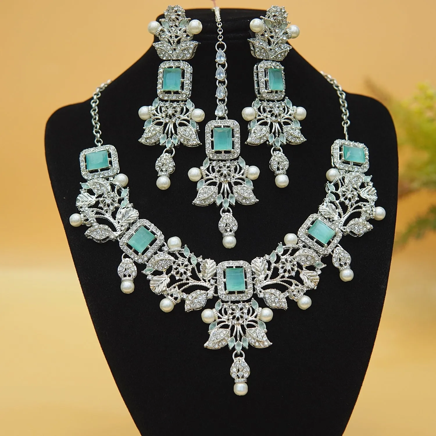 Designer Copper Haseen Necklace Set