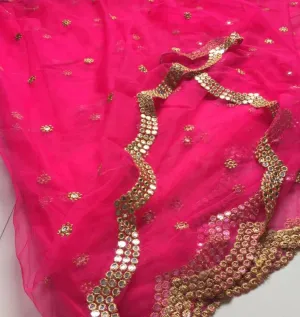 Designer Dupatta In Pink