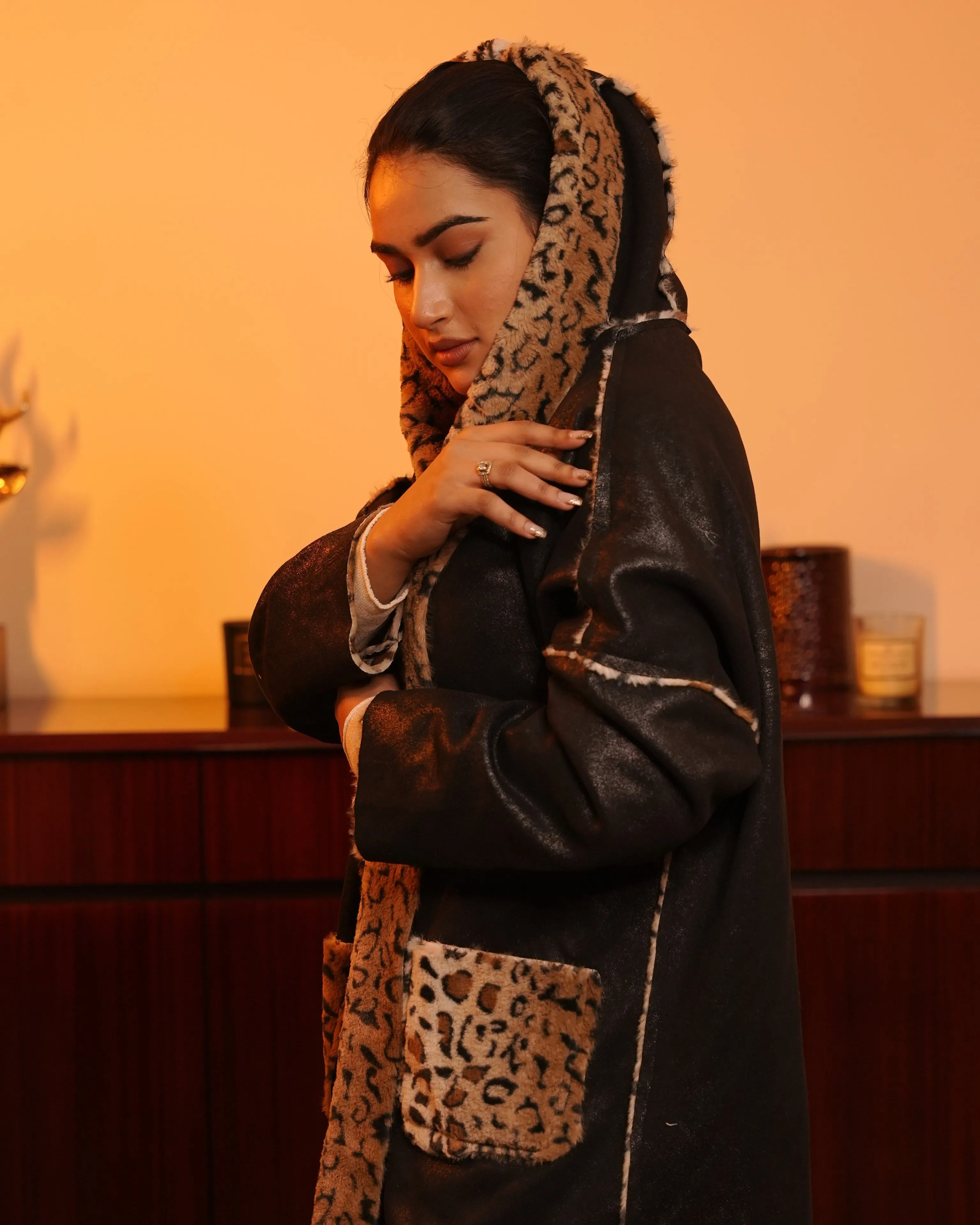 Designer Faux Fur Hooded Jacket