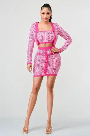 DESIGNER INSPIRED 3PC MINI SKIRT SET
