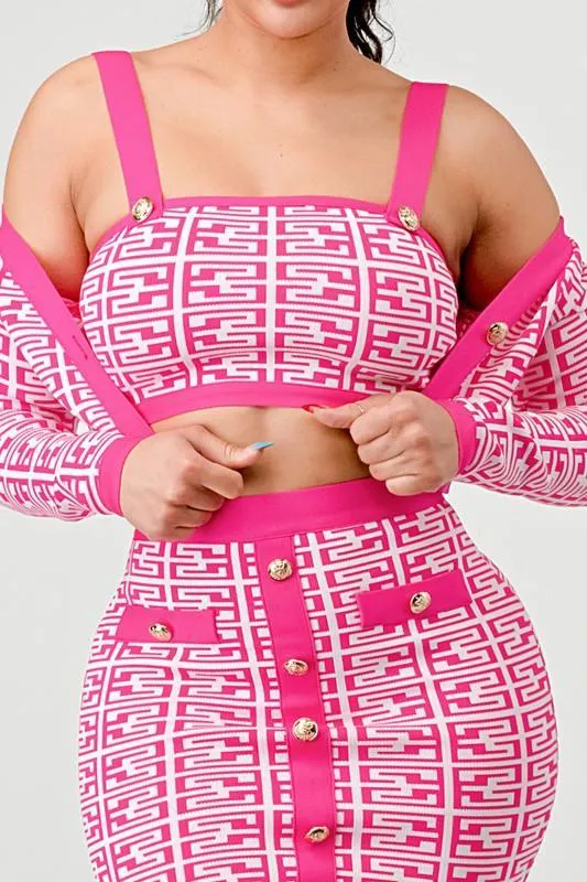 DESIGNER INSPIRED 3PC MINI SKIRT SET