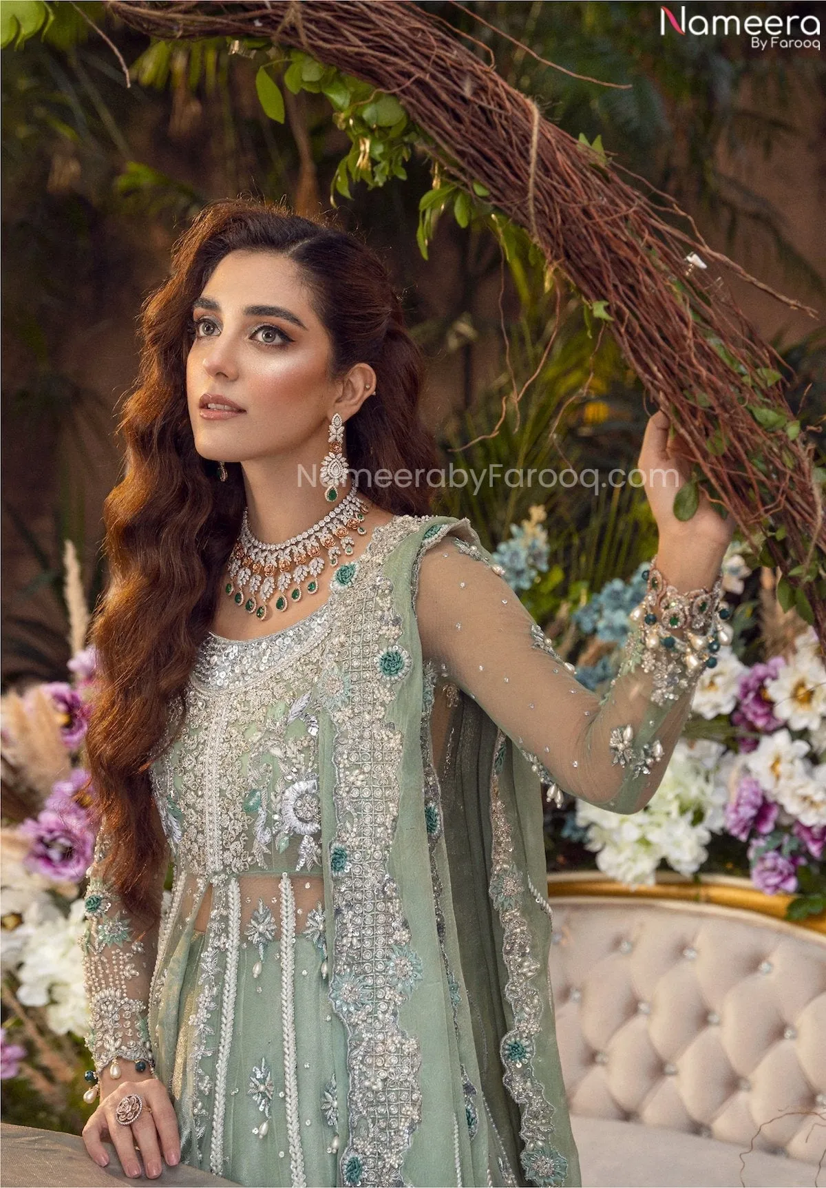 Designer Lehenga Choli in Front Open Gown Style #BN1030