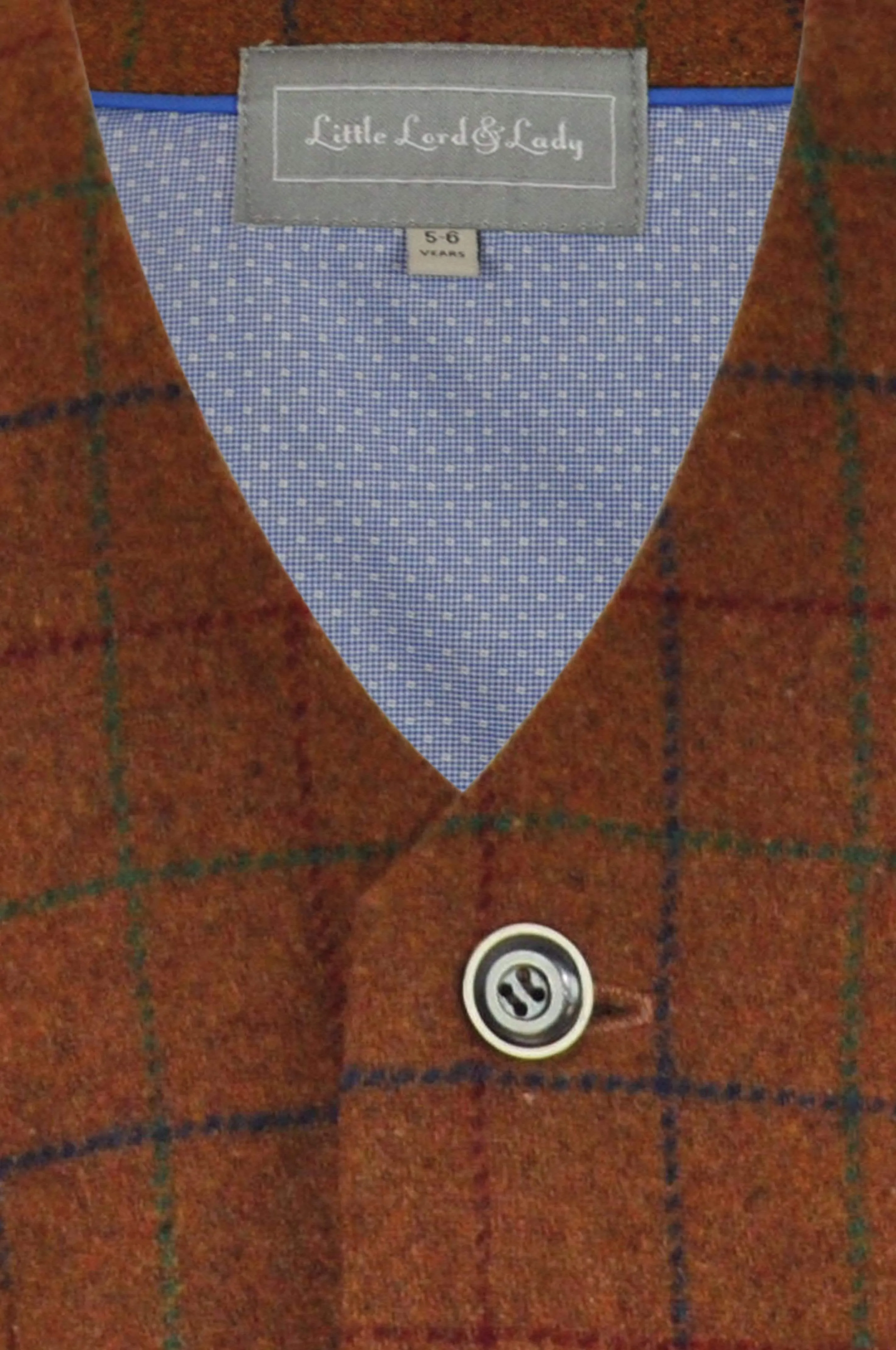 Dicken : Brown checked waistcoat