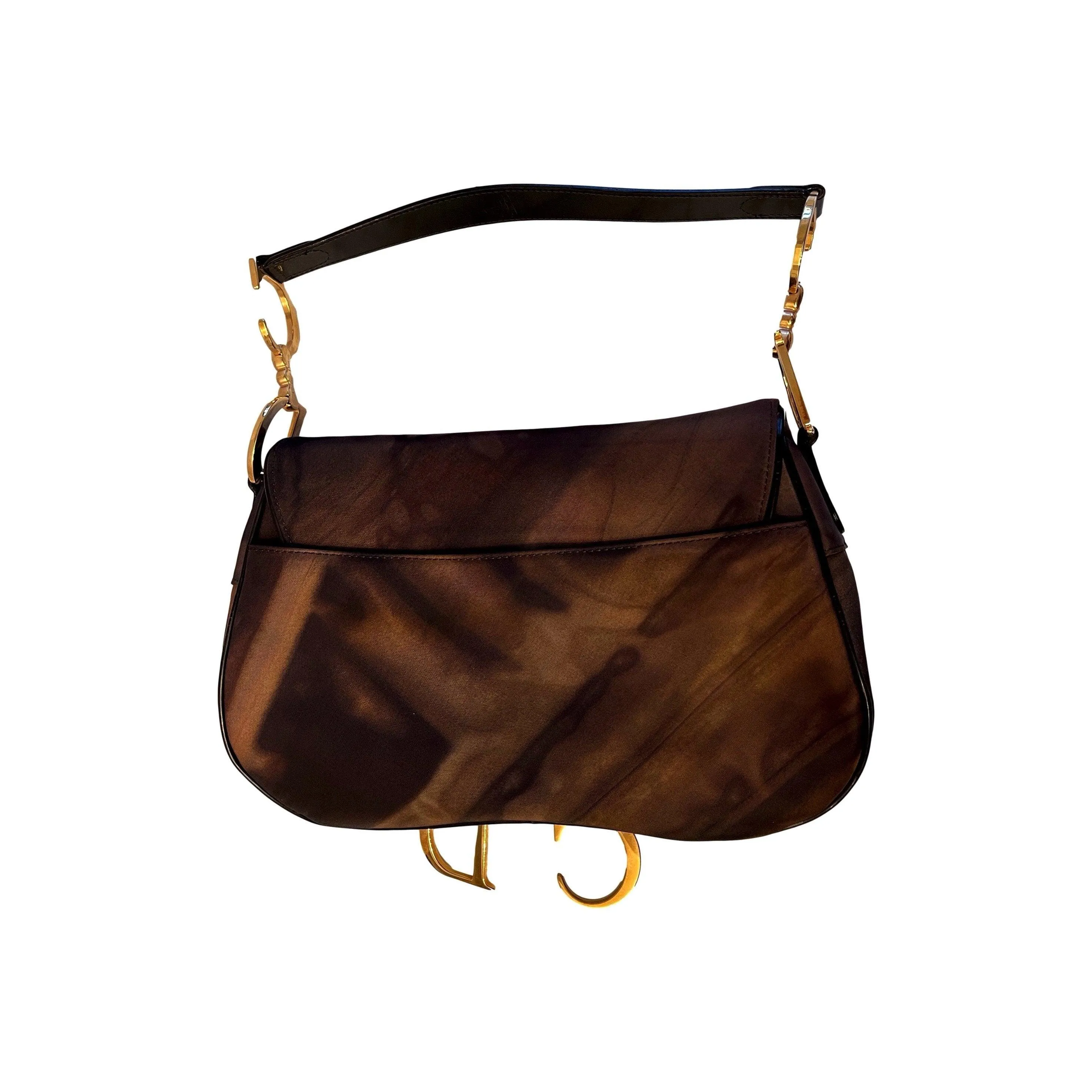 Dior Brown Two-Tone Saddle Bag