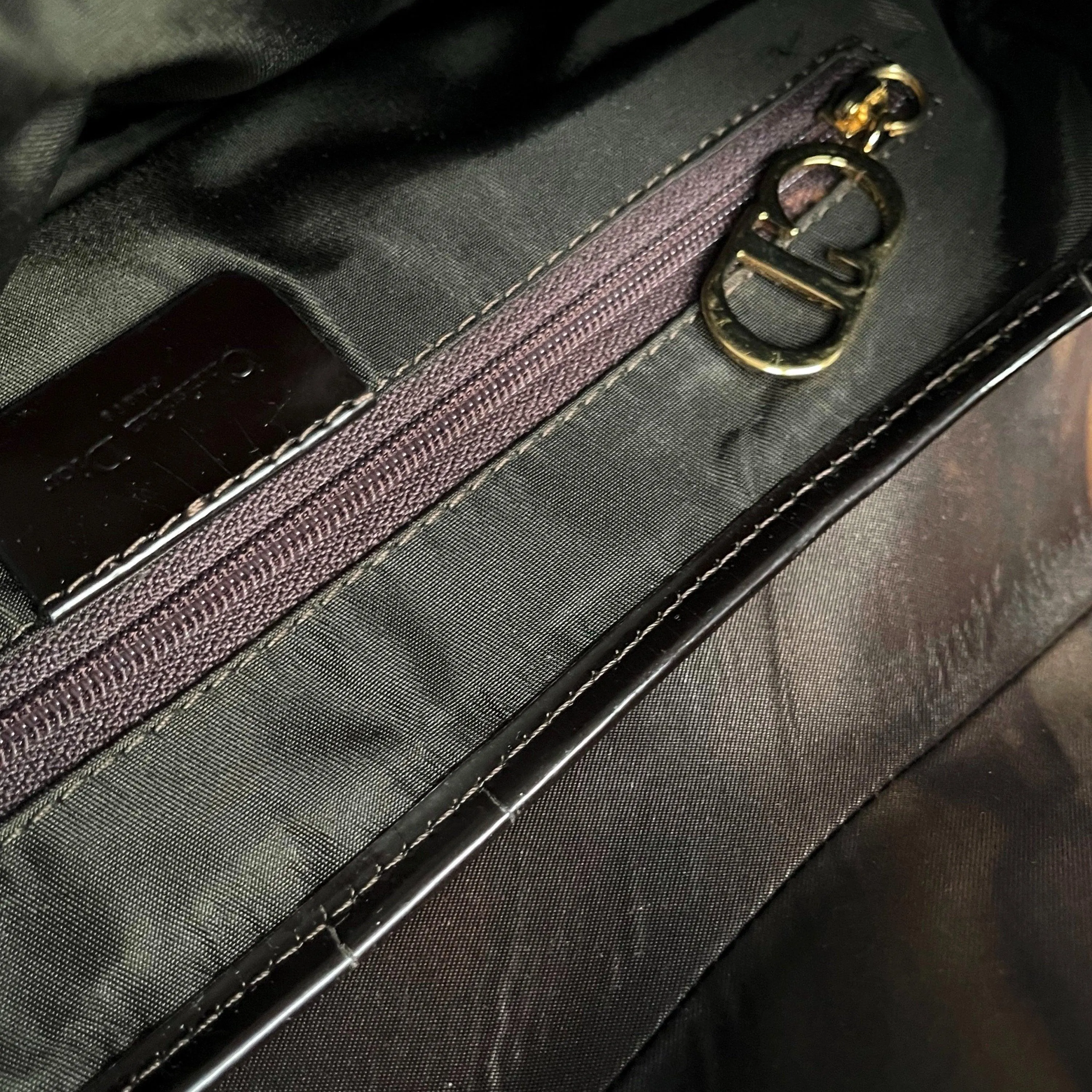 Dior Brown Two-Tone Saddle Bag