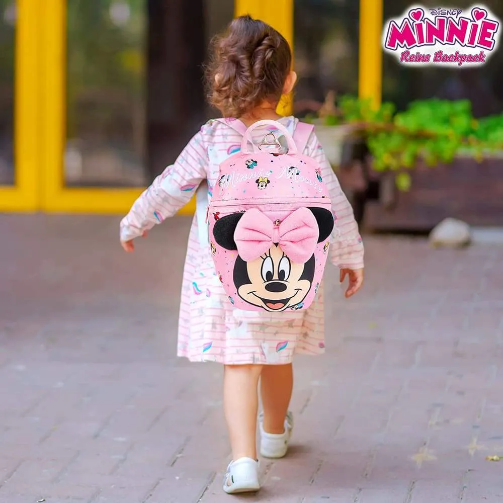 Disney Toddler Backpack with Reins, Minnie Mouse Backpack Reins for Kids, Child Harness Toddler Reins 1-4 Years