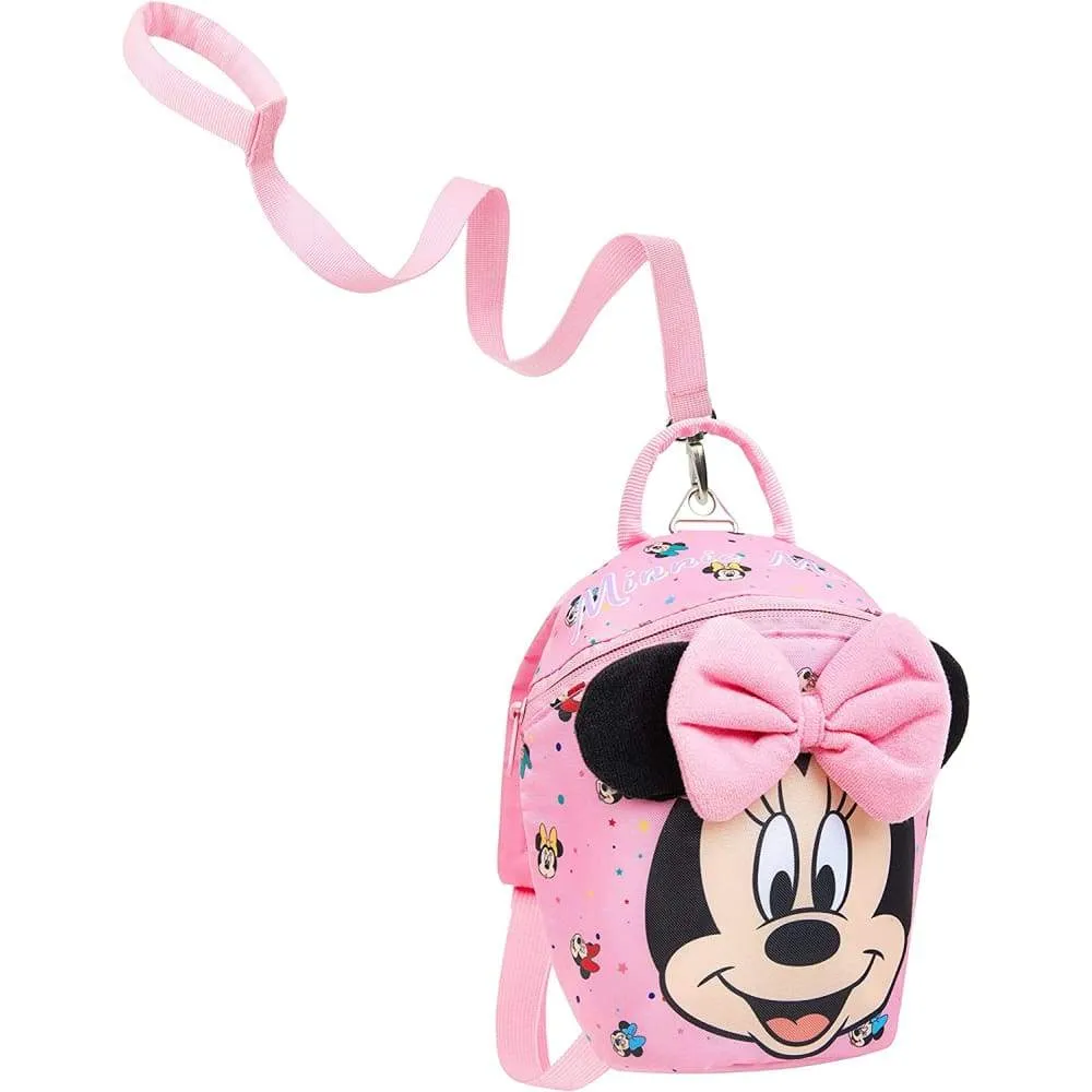 Disney Toddler Backpack with Reins, Minnie Mouse Backpack Reins for Kids, Child Harness Toddler Reins 1-4 Years