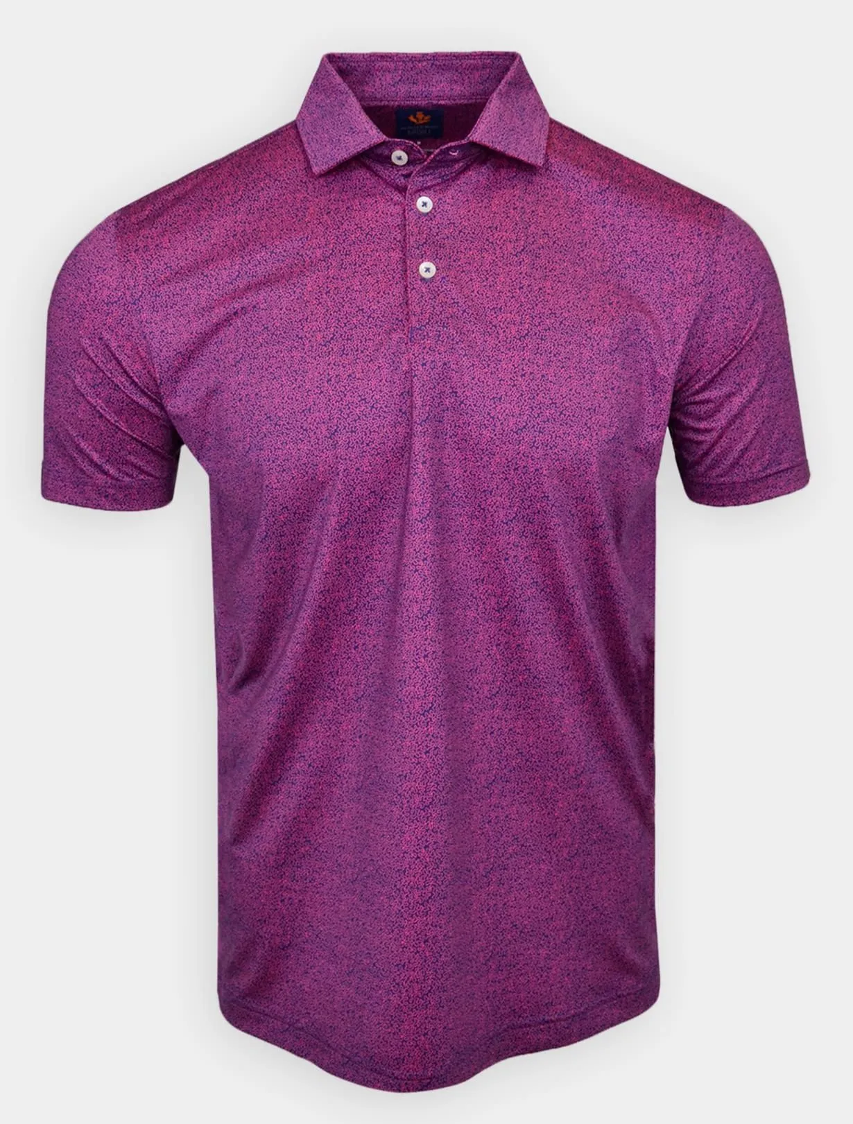 Donald Ross Mens Sport Fit Wallace Polo - NAVY/WATERMELON