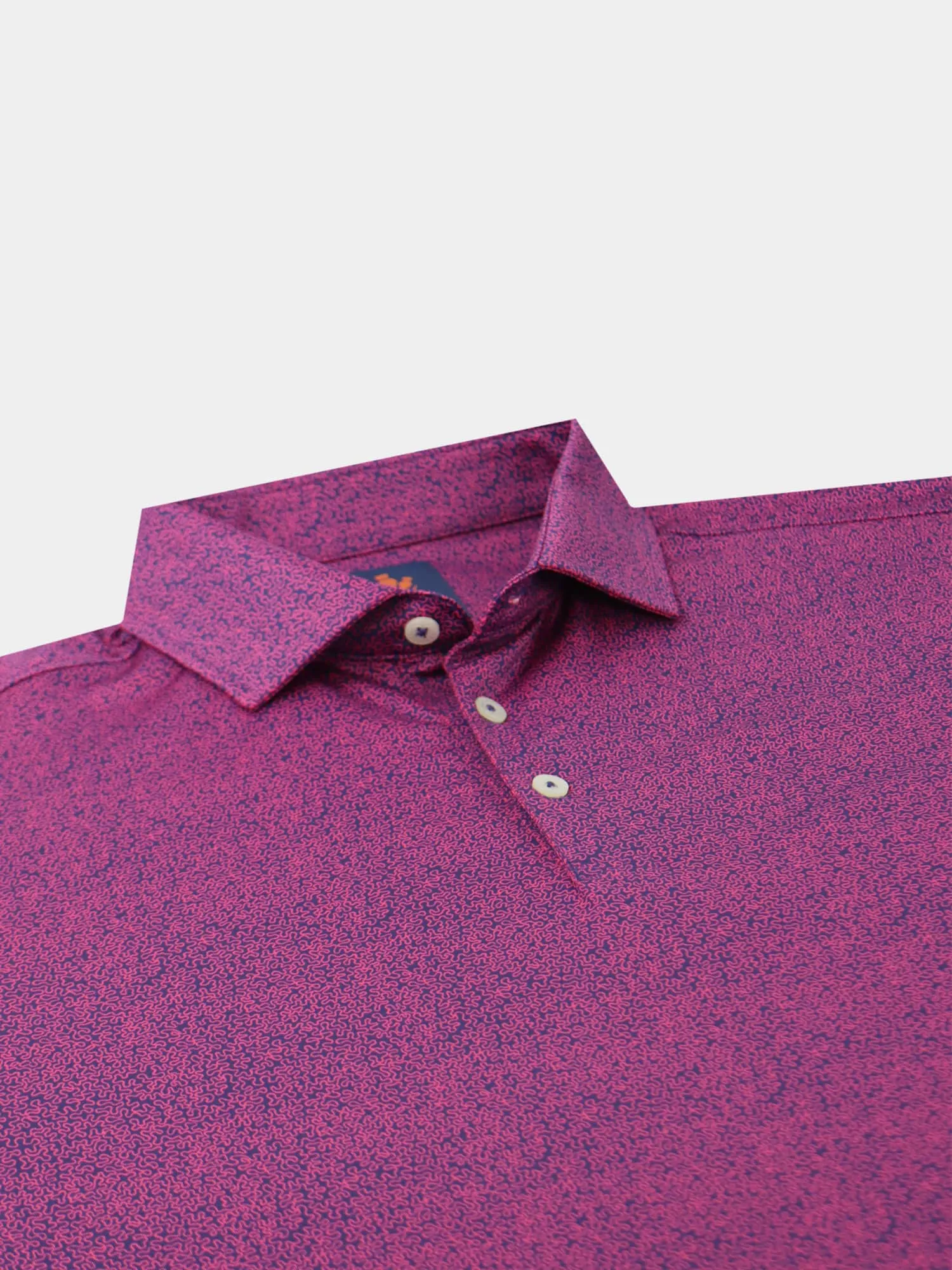 Donald Ross Mens Sport Fit Wallace Polo - NAVY/WATERMELON