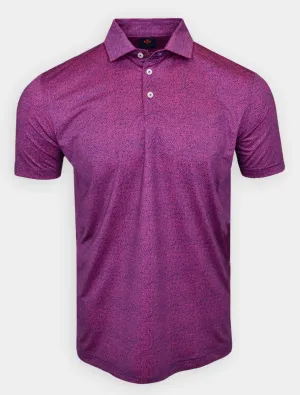 Donald Ross Mens Sport Fit Wallace Polo - NAVY/WATERMELON