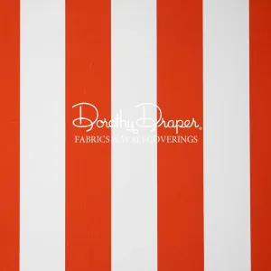 Draper Stripe Orange Wallpaper