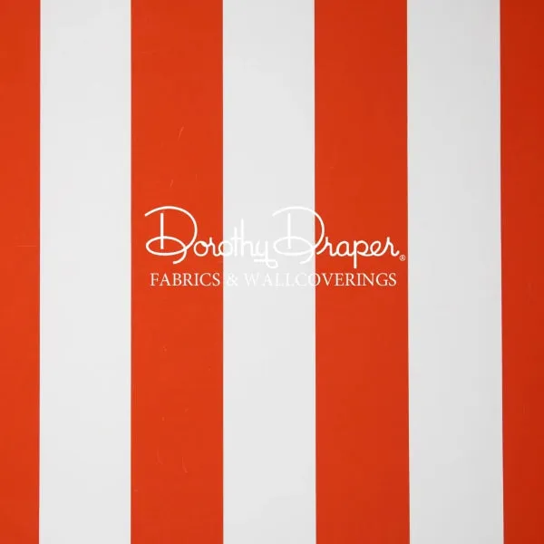 Draper Stripe Orange Wallpaper