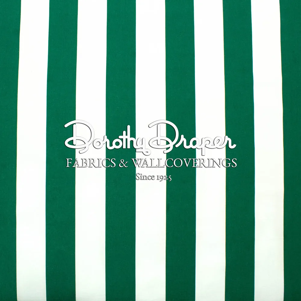 Draper Stripe Tennis Green Fabric