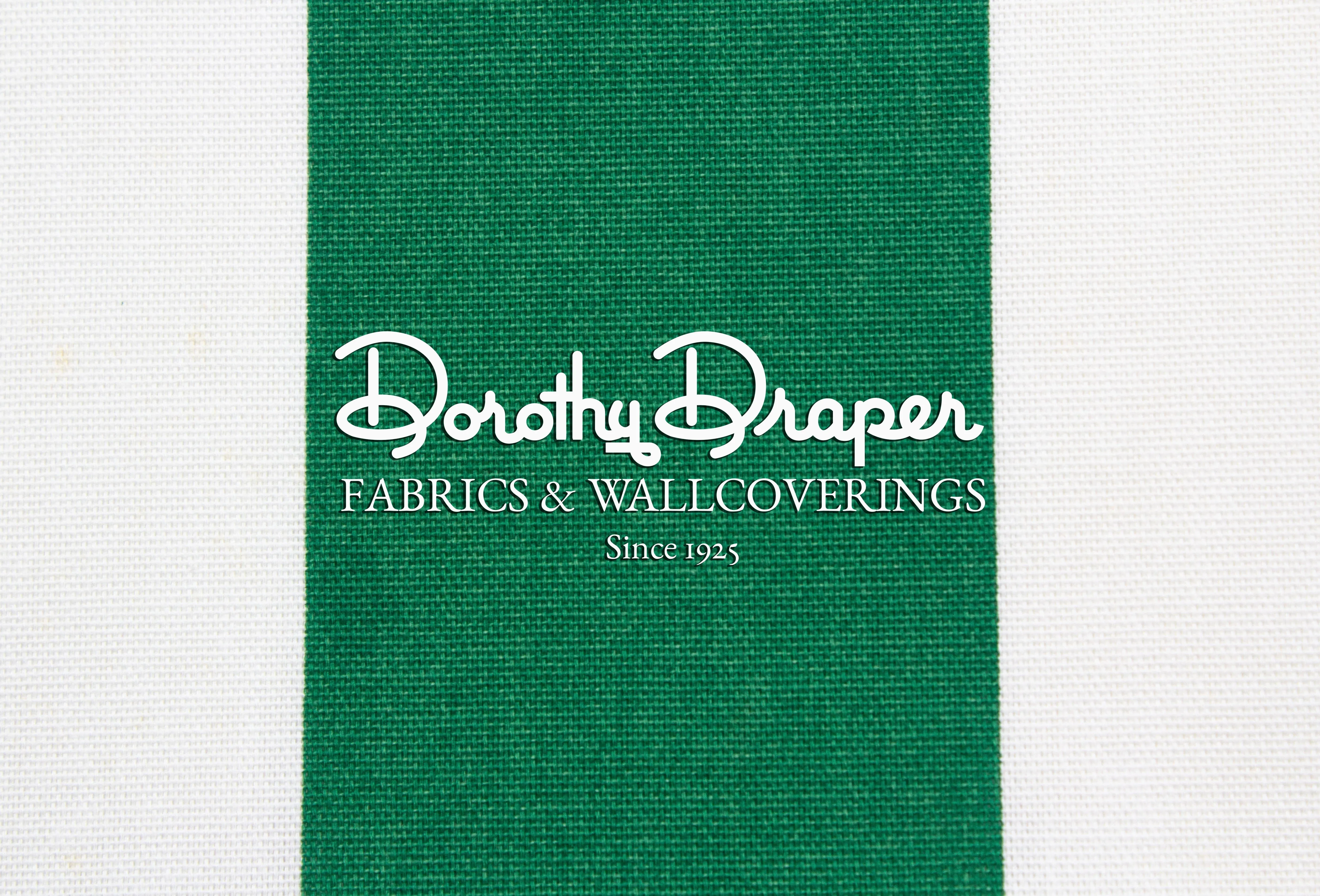 Draper Stripe Tennis Green Fabric