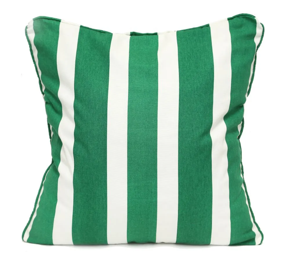Draper Stripe Tennis Green Fabric
