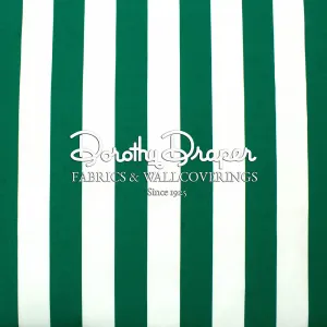 Draper Stripe Tennis Green Fabric